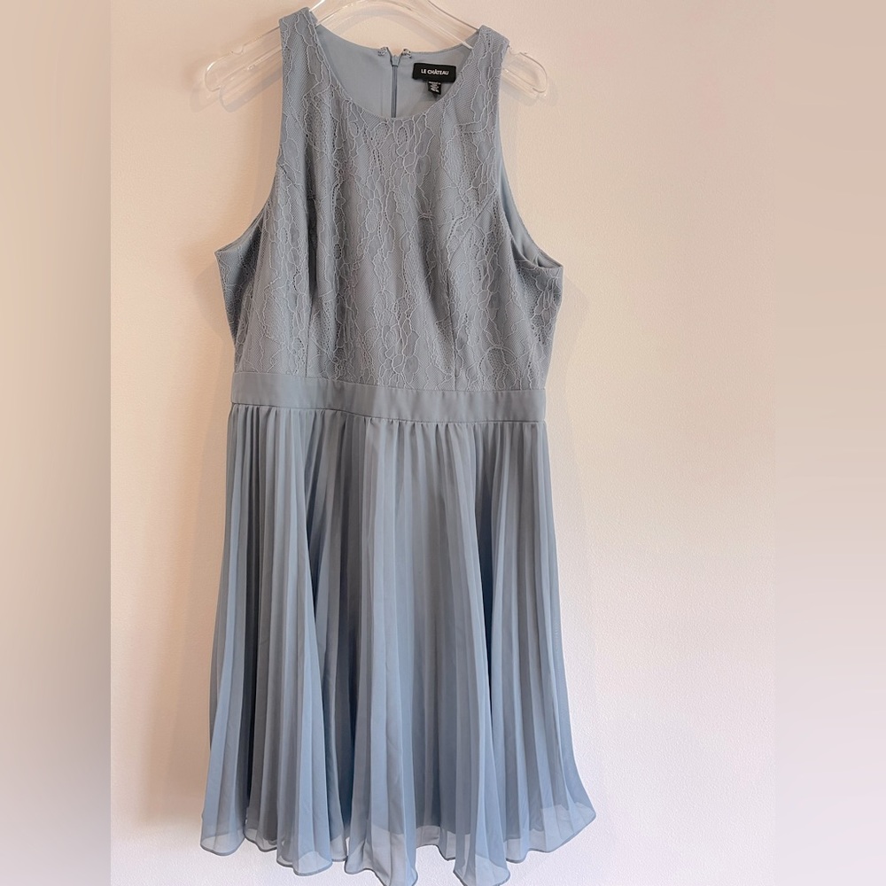 Le Chateau Tea Dress, dusky blue, XL